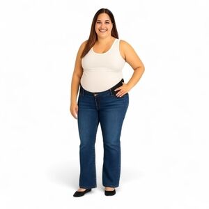 𝅺ASOS Denim Maternity Bootcut Western Cowgirl Comfort Jeans NWT - Bootcut